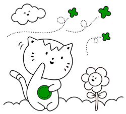 Ilustraciónes online para colorear para niños de 2 a 5 años: Gato para pintar gratis