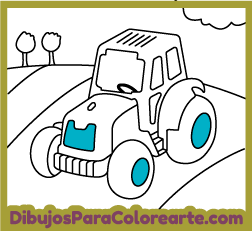 Dibujo infantil para colorear online y gratis: Tractor